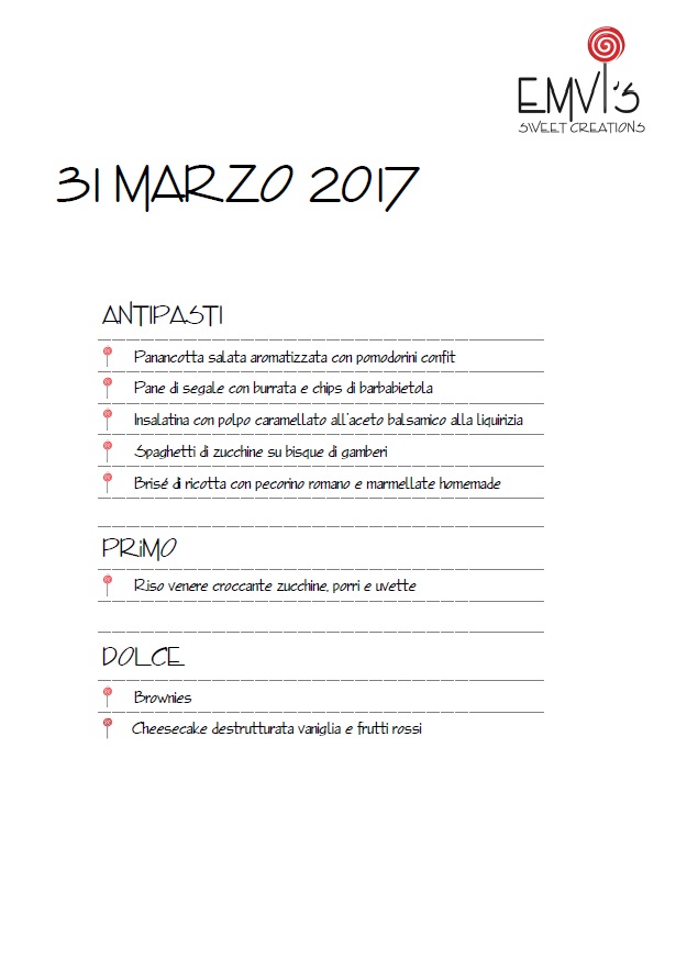 Menu Pesce Catering Milano